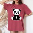 Panda Lover 幼児 女の子 男の子 トゥイーン キッズ かわいいパンダ ユース レディースオーバーサイズコンフォートTシャツ Crimson