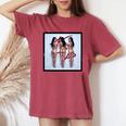 Pinup Girl 男性用 「Seeing Triple」 長袖tシャツ レディースオーバーサイズコンフォートTシャツ Crimson