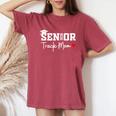Senior 2026 Track Mom Class Of 2026 Track Team Parent Heart Women's Oversized Comfort T-Shirt Crimson