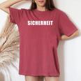 Sicherheit -Ecurity Guard Uniform And German レディースオーバーサイズコンフォートTシャツ Crimson