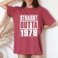 Straight Outta 1978 Womenintage 1978 Birth Of Birthday レディースオーバーサイズコンフォートTシャツ Crimson