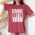 Straight Outta 1996 Womenintage 1996 Birth Of Birthday 長袖tシャツ レディースオーバーサイズコンフォートTシャツ Crimson