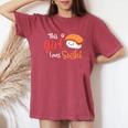 This Girl Lovesushi かわいい フェミニン 食べ物 引用アート レディースオーバーサイズコンフォートTシャツ Crimson