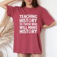 History Teacher Appreciation Teachingocialtudies レディースオーバーサイズコンフォートTシャツ Crimson
