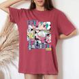 Vaporwave レトロ 90年代 日本アニメ 女の子とラーメン 美学 レディースオーバーサイズコンフォートTシャツ Crimson