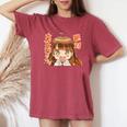 ひなビタスタンプ まり花01「絶対大丈夫だよっ！」 レディースオーバーサイズコンフォートTシャツ Crimson