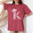 アルファベットtシャツ イニシャル文字 K & King Queen 王冠 レディースオーバーサイズコンフォートTシャツ Crimson