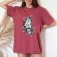デンドロビウム 蘭 植物 花 花 蘭 恋人 レディースオーバーサイズコンフォートTシャツ Crimson