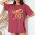 ヴィンテージ 2001 25歳の誕生日プレゼント 男性 女性 25歳 レディースオーバーサイズコンフォートTシャツ Crimson