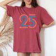 数字 25 25周年 男性 女性 25歳の誕生日 レディースオーバーサイズコンフォートTシャツ Crimson
