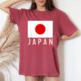 日本の国旗 男性 女性 キッズ レディースオーバーサイズコンフォートTシャツ Crimson