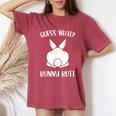 面白いイースタージョークguess What Bunny Butt メンズ レディース レディースオーバーサイズコンフォートTシャツ Crimson