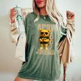 19歳 2007年4月 テディベア 19歳 誕生日 男性 女性 レディースオーバーサイズコンフォートTシャツ Moss