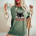 Chihuahua Mom The Dog Mother Chiwawa ブラック&タン チワワ 長袖tシャツ レディースオーバーサイズコンフォートTシャツ Moss