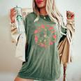 Flower Power Peace Love 60年代 70年代 ヒッピーコスチューム レディースオーバーサイズコンフォートTシャツ Moss
