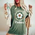 Tudor Kings、Queens Monarchs Of English History Rose レディースオーバーサイズコンフォートTシャツ Moss