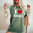 I Love Komaki アイラブ小牧 レディースオーバーサイズコンフォートTシャツ Moss