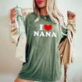 I Love Nana 私は愛する Nana レディースオーバーサイズコンフォートTシャツ Moss