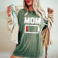 Mom Battery Low Mother Family Mama Mommy Mom レディースオーバーサイズコンフォートTシャツ Moss