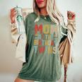 Mom Of The Birthday Twins Family Matching Bday Party Women's Oversized Comfort T-Shirt Moss