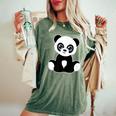 Panda Lover 幼児 女の子 男の子 トゥイーン キッズ かわいいパンダ ユース レディースオーバーサイズコンフォートTシャツ Moss