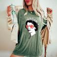 Queen Elizabeth Iiunglasses British Crown エリザベス女王 Meme レディースオーバーサイズコンフォートTシャツ Moss