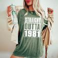 Straight Outta 1981 Womenintage 1981 Birth Of Birthday レディースオーバーサイズコンフォートTシャツ Moss