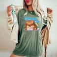 ひなビタスタンプ まり花04「お休みさんだよっ」 レディースオーバーサイズコンフォートTシャツ Moss