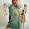 ミモザ 花柄 Little Bright Days ナチュラル 春カラー フラワーデザイン 長袖tシャツ レディースオーバーサイズコンフォートTシャツ Moss