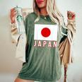 日本の国旗 男性 女性 キッズ レディースオーバーサイズコンフォートTシャツ Moss
