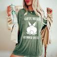 面白いイースタージョークguess What Bunny Butt メンズ レディース レディースオーバーサイズコンフォートTシャツ Moss