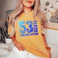 53歳 男性 ギフト 53歳 誕生日プレゼント 女性用 レディースオーバーサイズコンフォートTシャツ Mustard