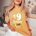 9歳 誕生日 ハッピーバースデー 9歳 男の子 女の子 9歳 レディースオーバーサイズコンフォートTシャツ Mustard