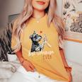 Bestchnauzer Mom Ever Dog Mama 母の日 レディースオーバーサイズコンフォートTシャツ Mustard