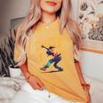 Cool Girls Breakdancing & Hip Hop Music Dancers Graffiti レディースオーバーサイズコンフォートTシャツ Mustard