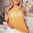 Girls Just Wanna Have 基本的な人権 レディースオーバーサイズコンフォートTシャツ Mustard