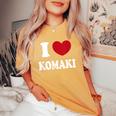 I Love Komaki アイラブ小牧 レディースオーバーサイズコンフォートTシャツ Mustard