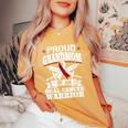 Oral Cancer Warrior Awareness リボン Proud Grandmom Of An Oral Cancer Warrior レディースオーバーサイズコンフォートTシャツ Mustard
