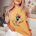 Pinup Girl スケートボード レディースオーバーサイズコンフォートTシャツ Mustard