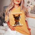 Yorkie Mommyヨーキー ママ 母親 母の日 ママ かわいい ヨークシャー・テリア レディースオーバーサイズコンフォートTシャツ Mustard