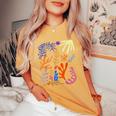 マティス 絵画 美的 花 人工抽象 秋 レディースオーバーサイズコンフォートTシャツ Mustard