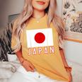 日本の国旗 男性 女性 キッズ レディースオーバーサイズコンフォートTシャツ Mustard
