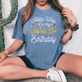 33 歳 母の誕生日 It's My Mom's 33Rd Birthday 長袖tシャツ レディースオーバーサイズコンフォートTシャツ Blue Jean