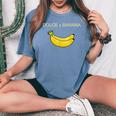 Dolce And Banana ファニーキュートグラフィックデザインバナナtシャツ レディースオーバーサイズコンフォートTシャツ Blue Jean