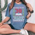 Dont Worry First 38 Years Teaching Are Hard Teacher 長袖tシャツ レディースオーバーサイズコンフォートTシャツ Blue Jean