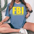Fbi Bidenの指示に従うアパレル 面白い 男性 女性 レディースオーバーサイズコンフォートTシャツ Blue Jean