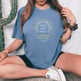 Holy Holy Holy Lord God Almighty – Christian Faitherse レディースオーバーサイズコンフォートTシャツ Blue Jean