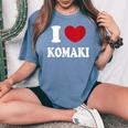 I Love Komaki アイラブ小牧 レディースオーバーサイズコンフォートTシャツ Blue Jean