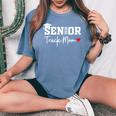 Senior 2026 Track Mom Class Of 2026 Track Team Parent Heart Women's Oversized Comfort T-Shirt Blue Jean