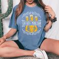 オクトーバーフェスト I Love Beer Bier & Classical Music レディースオーバーサイズコンフォートTシャツ Blue Jean